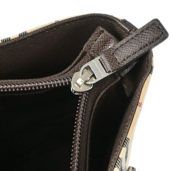 Burberry Beige Canvas Burberry Check Tote Handbag 177265 - Picture 9 of 10